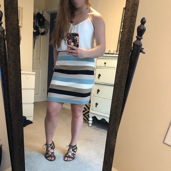 Ann Taylor Dresses & Skirts - Ann Taylor Striped Stretch Seamless Pencil Skirt